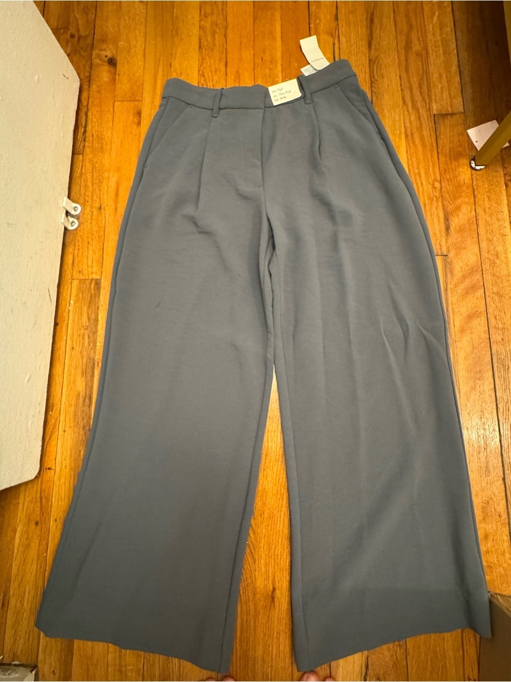 Abercrombie & Fitch Slate Grey Ultra Wide Trousers - Picture 2 of 6